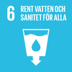FN:s hållbarhetsmål nummer 6: Rent vatten och sanitet för alla.