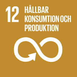 FN:s mål 12: Hållbar konsumption och produktion.